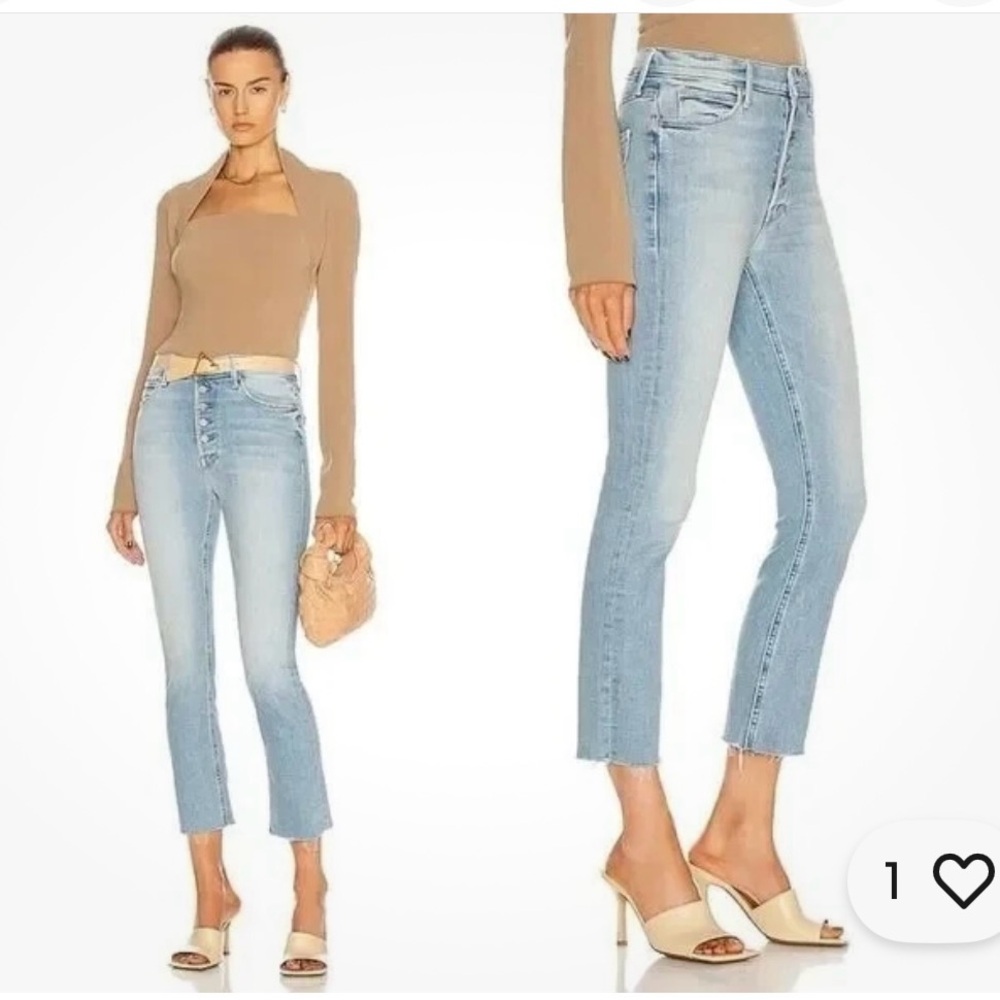 MOTHER Light Wash Skinny Jeans